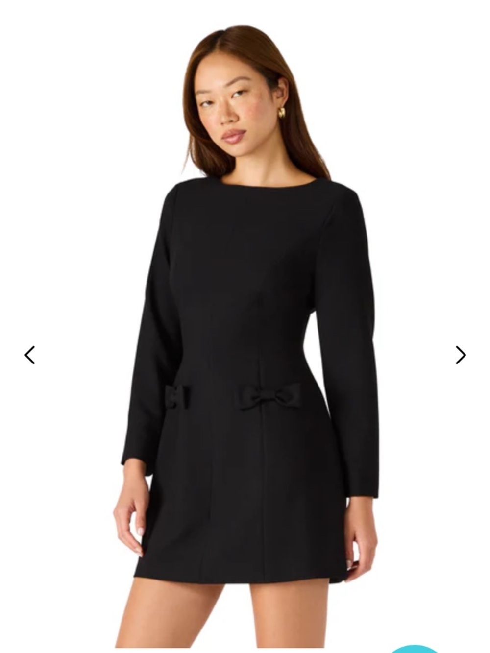 Classic Navy Blue Long-Sleeve Mini Dress - Picture 6 of 6